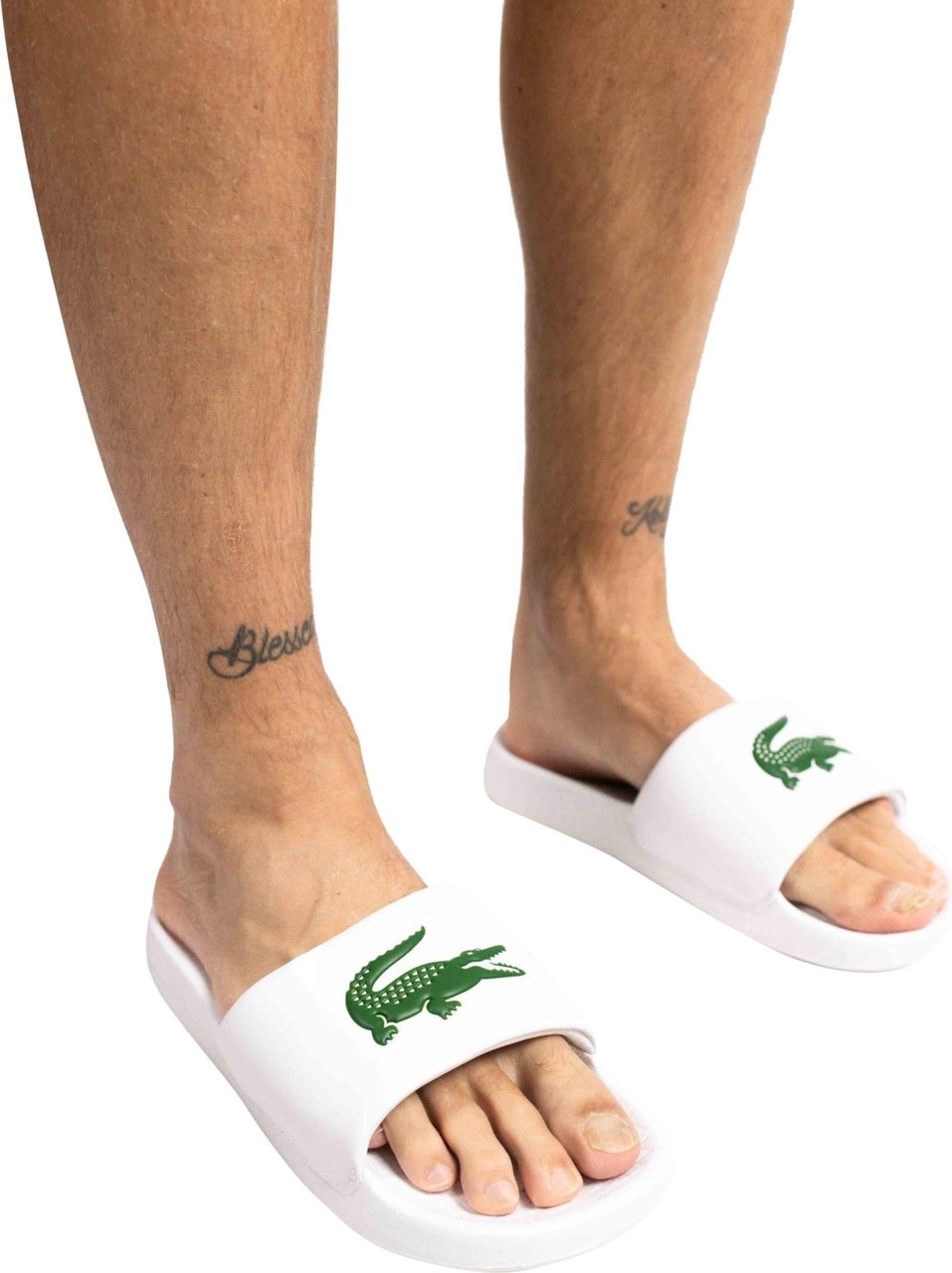 Lacoste Serve Slippers Heren Wit Wit