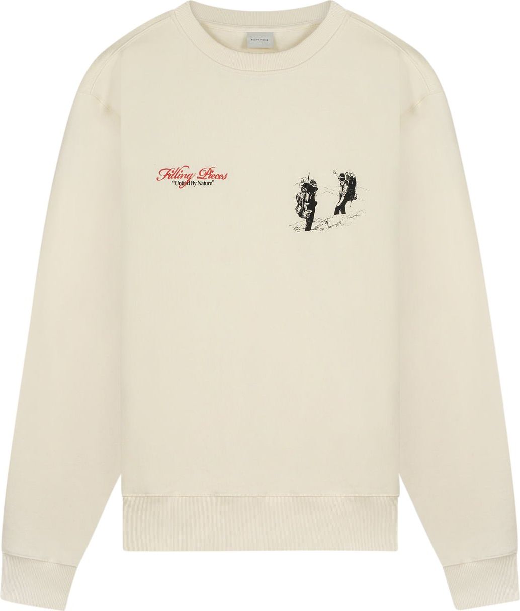 Filling Pieces Sweatshirt United by Nature Antique White Wit