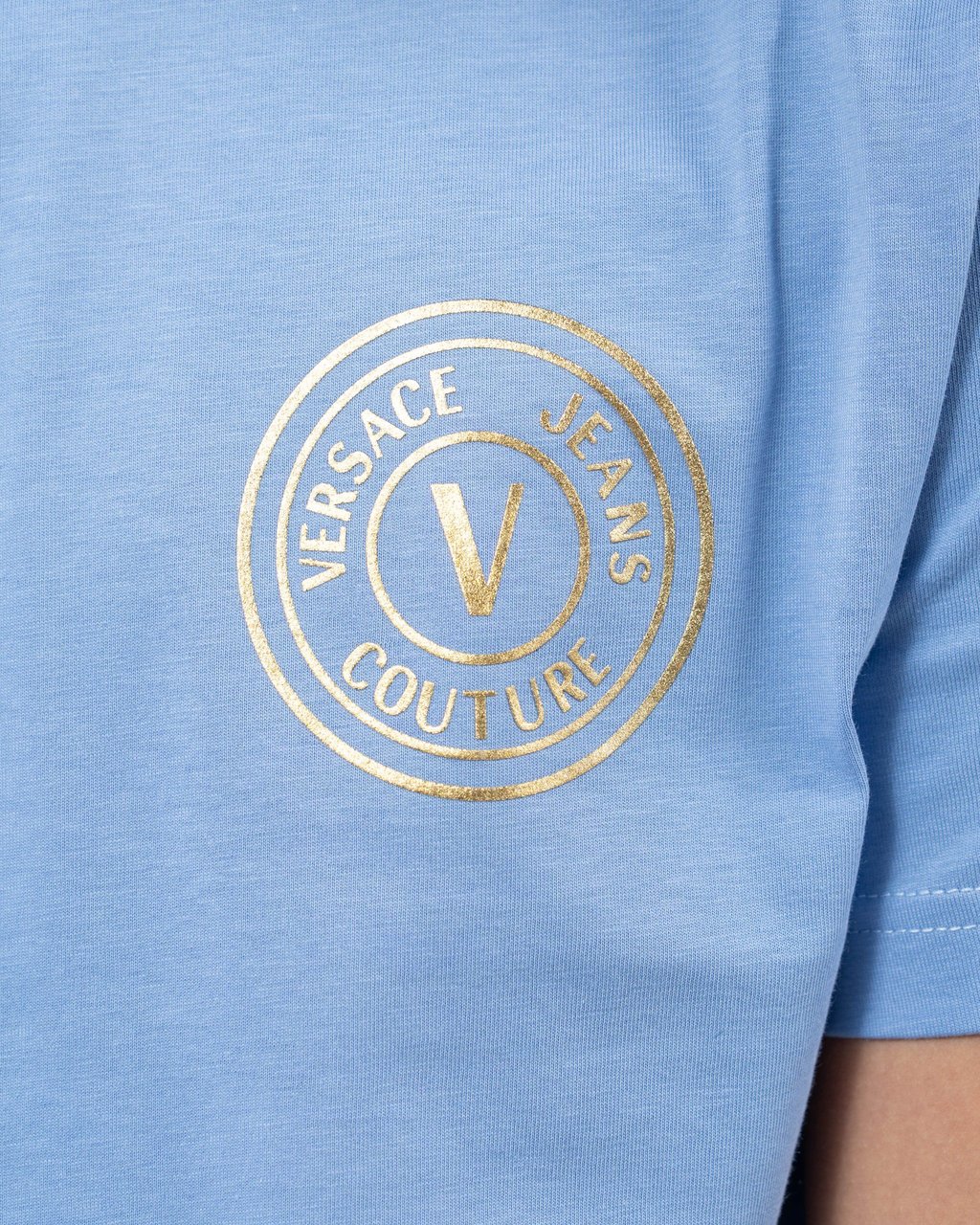 Versace Jeans Couture T-Shirt Serigrafiche Blauw
