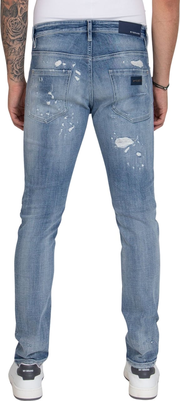 My Brand Distresses Jeans Nave Blue Blauw