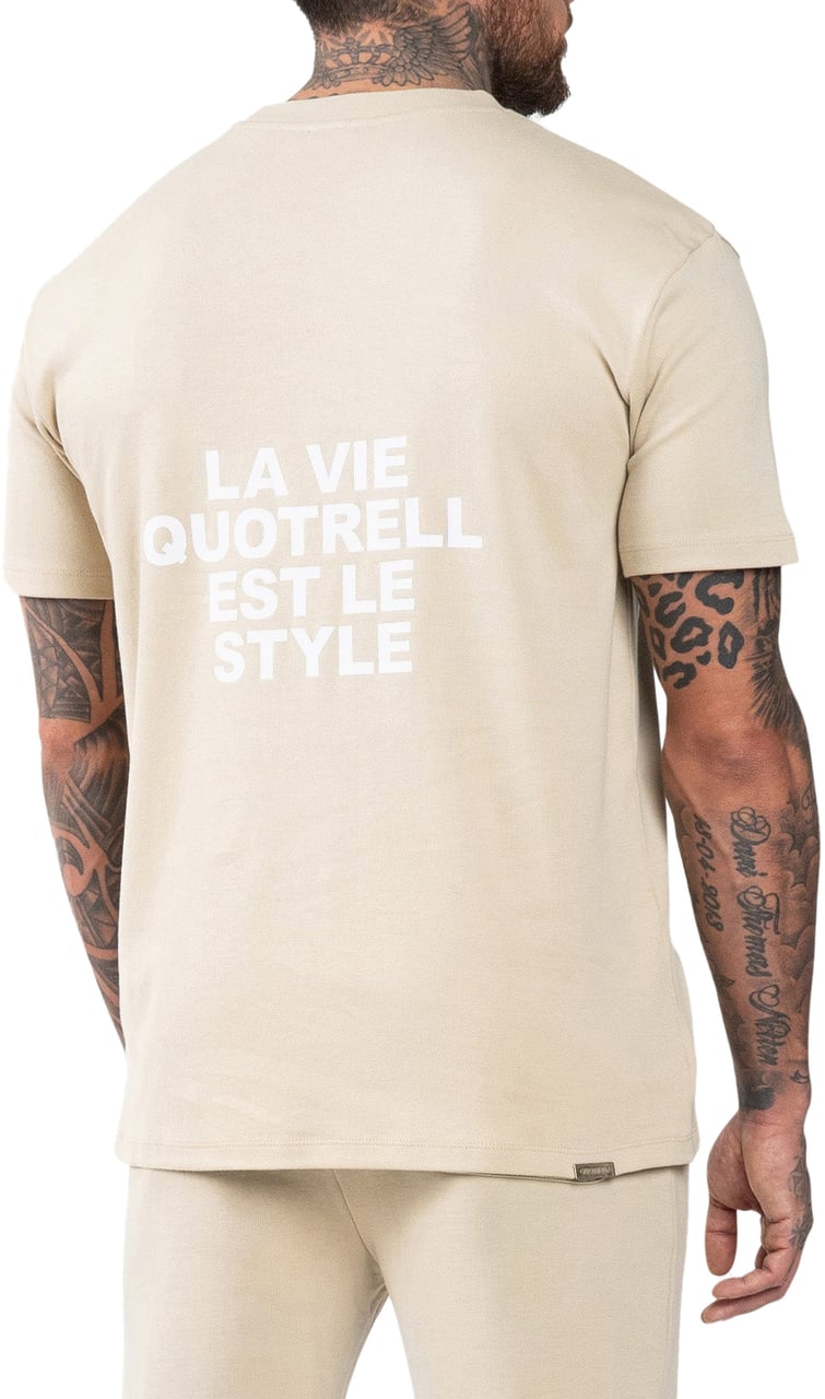 Quotrell La Vie T-shirt | Oat/off White Wit