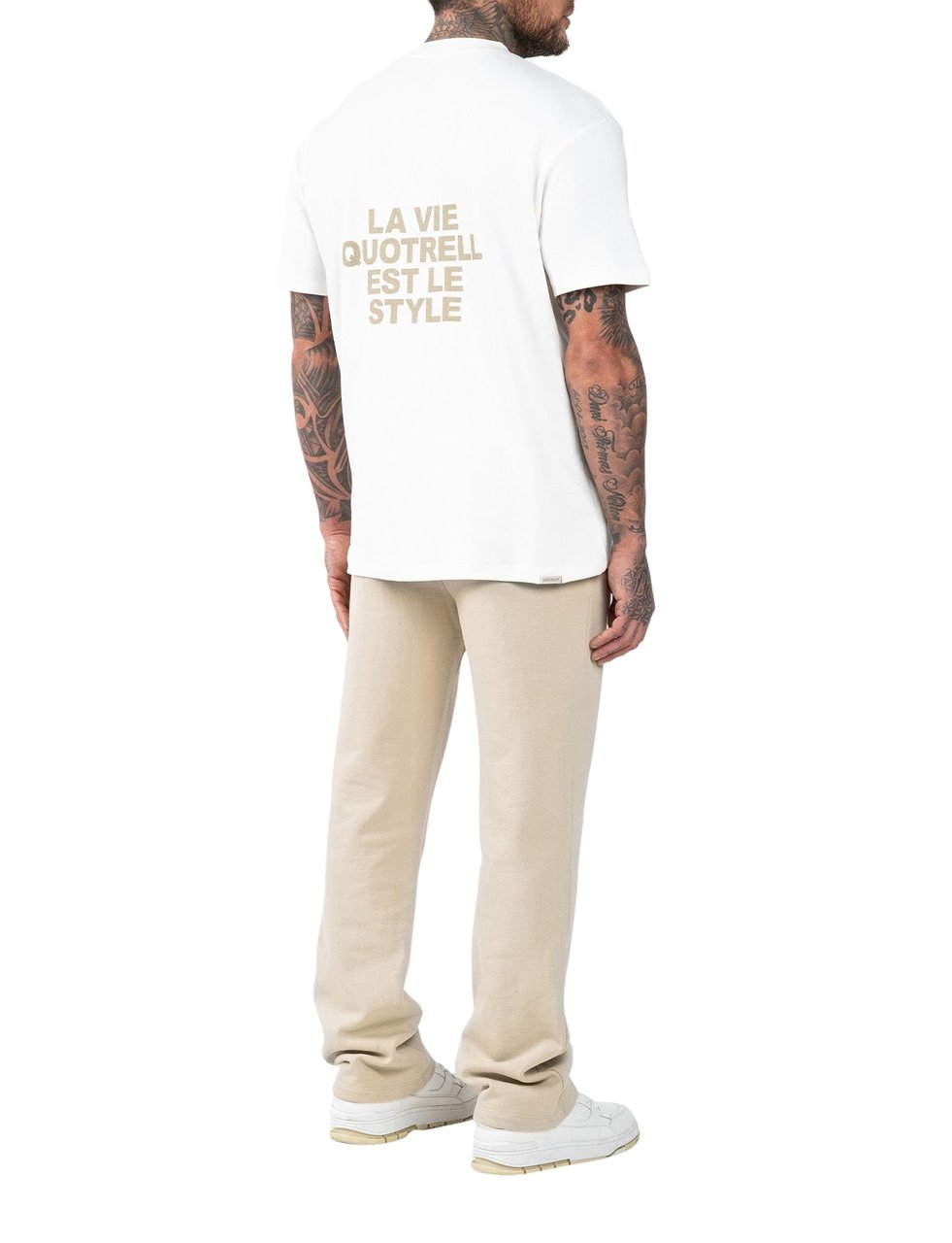 Quotrell La Vie T-shirt | Off White/oat Wit