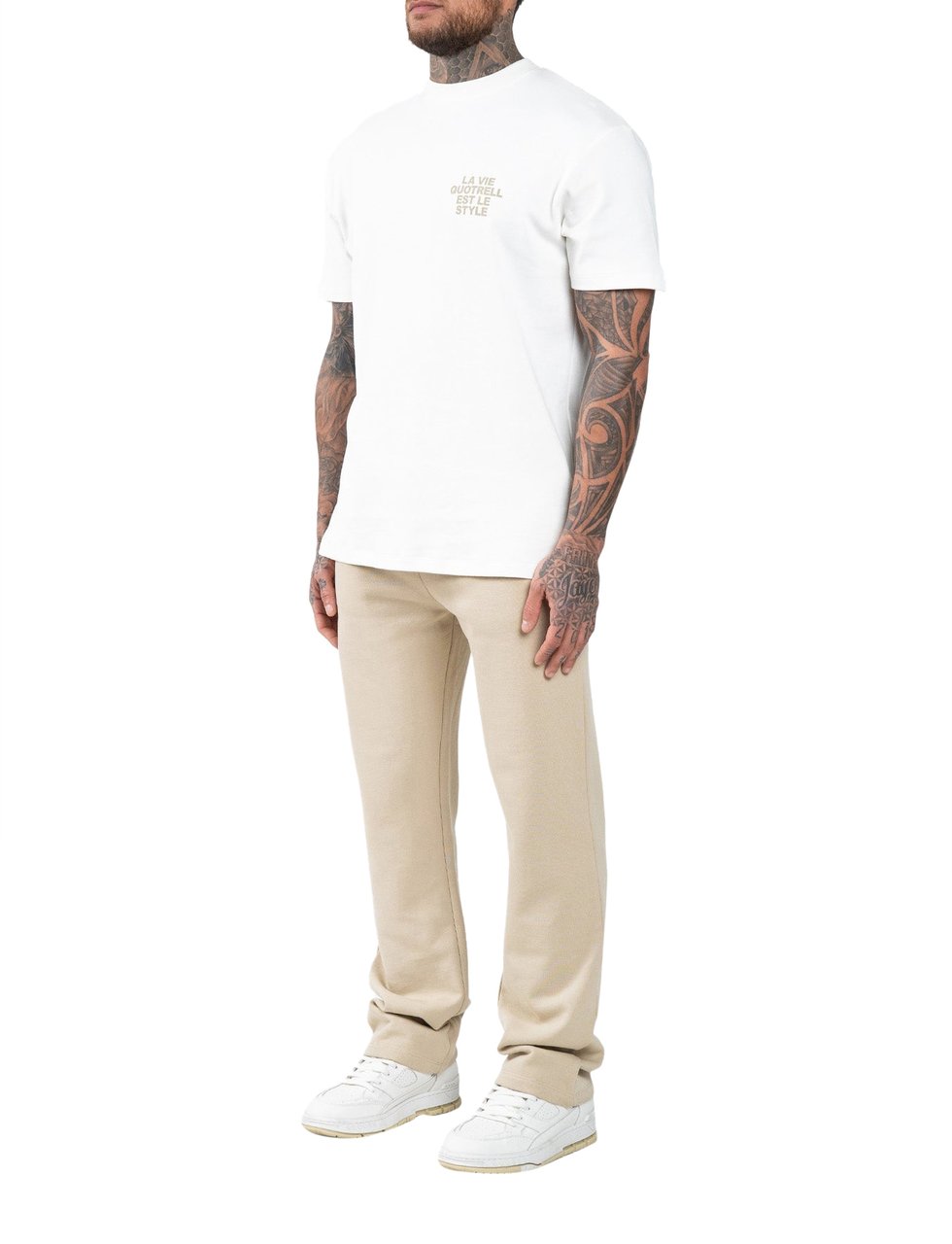 Quotrell La Vie T-shirt | Off White/oat Wit