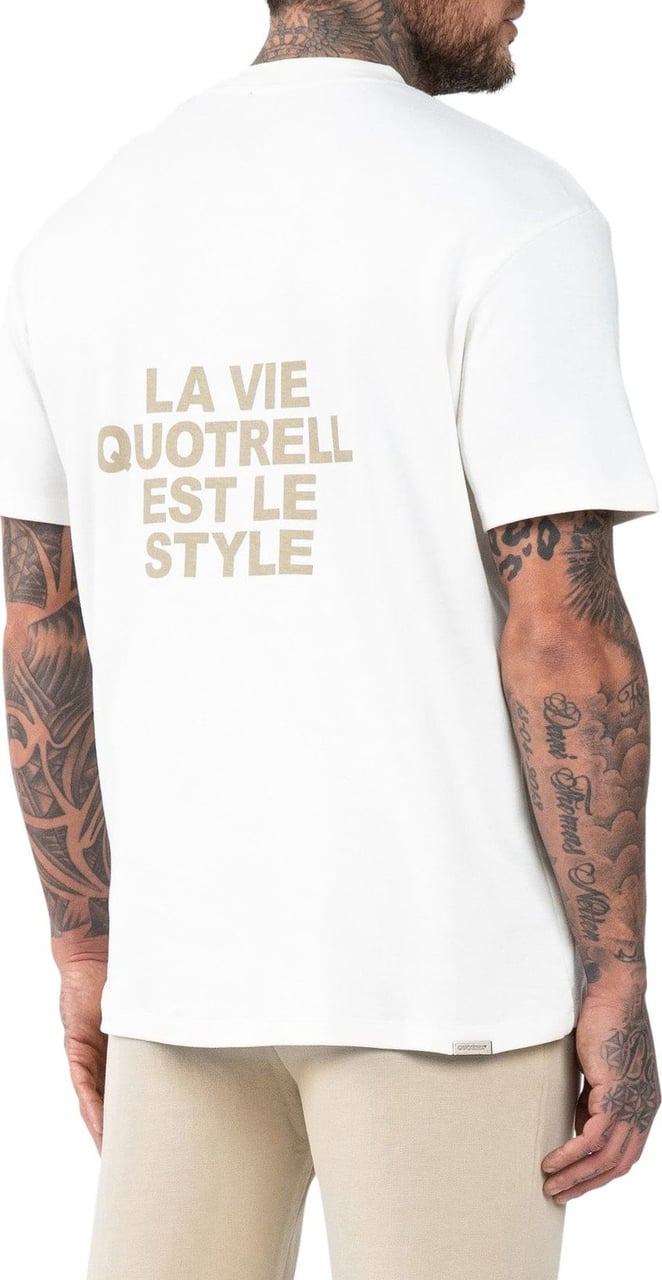 Quotrell La Vie T-shirt | Off White/oat Wit