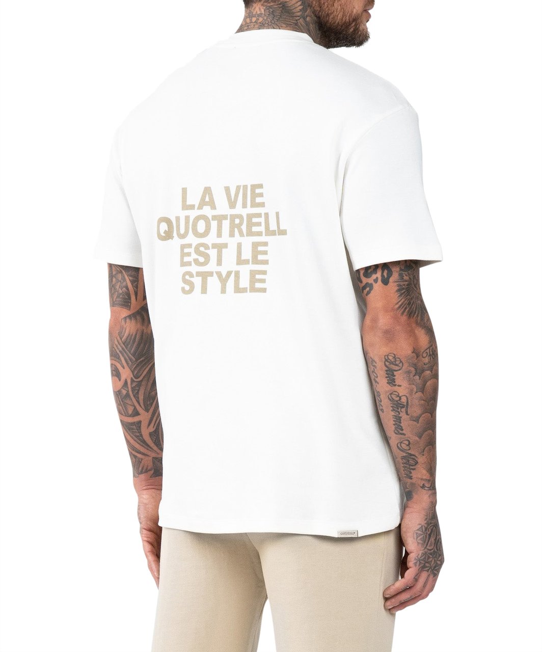 Quotrell La Vie T-shirt | Off White/oat Wit