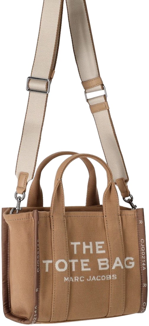 Marc Jacobs The Jacquard Small Tote Camel Handbag Beige Beige