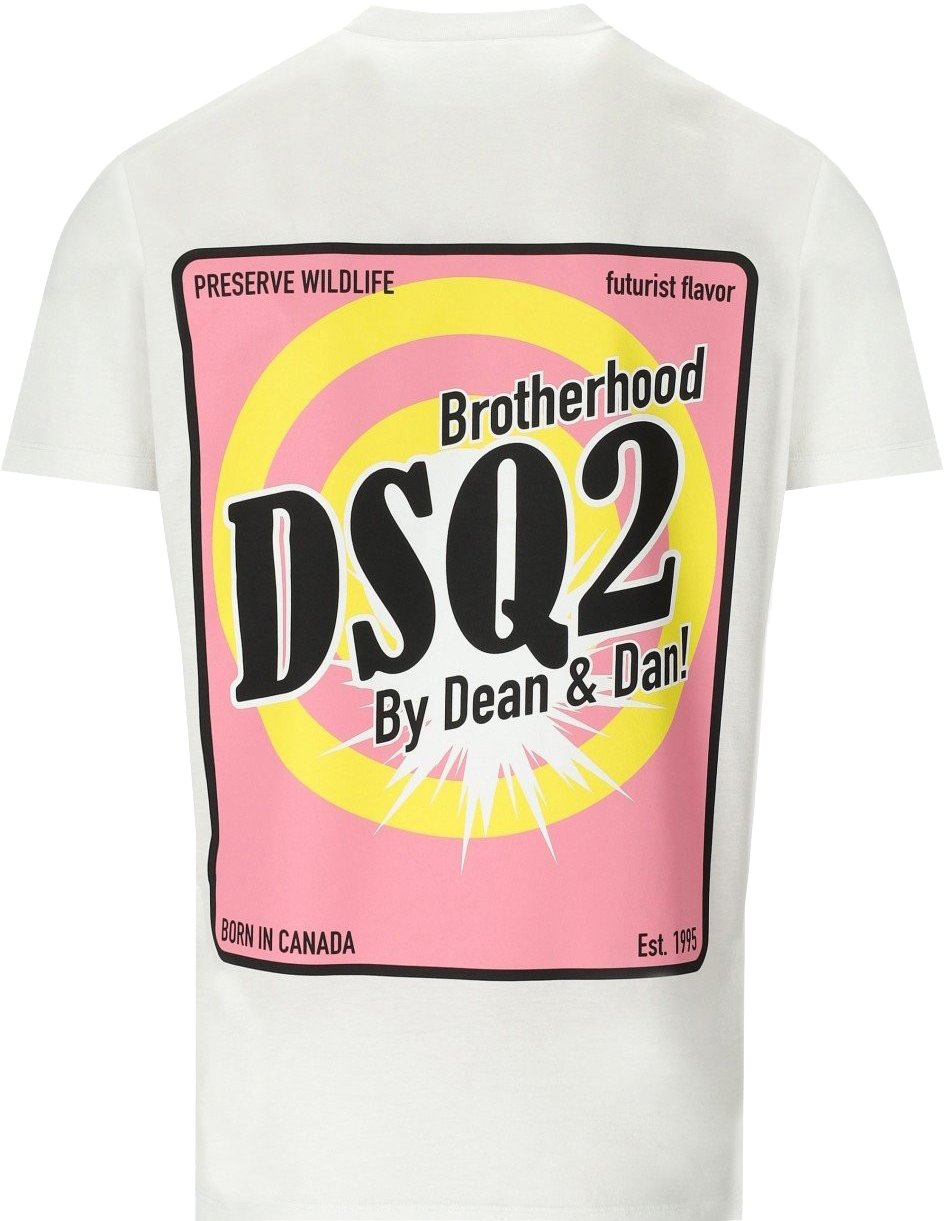 Dsquared2 Cool Fit Dsq2 White T-shirt White Wit