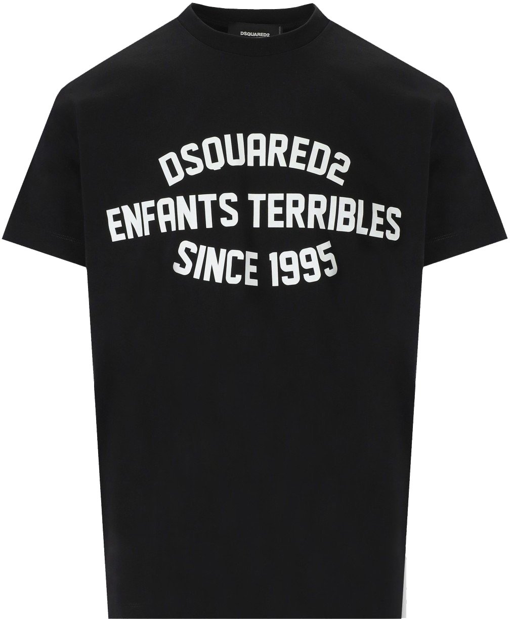 Dsquared2 Cool Fit Enfant Terribles Black T-shirt Black Zwart