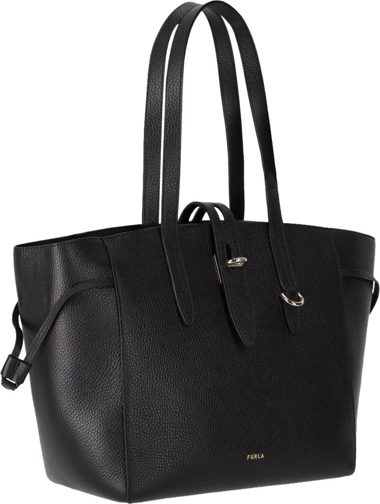 Furla Net M Black Shopping Bag Black Zwart