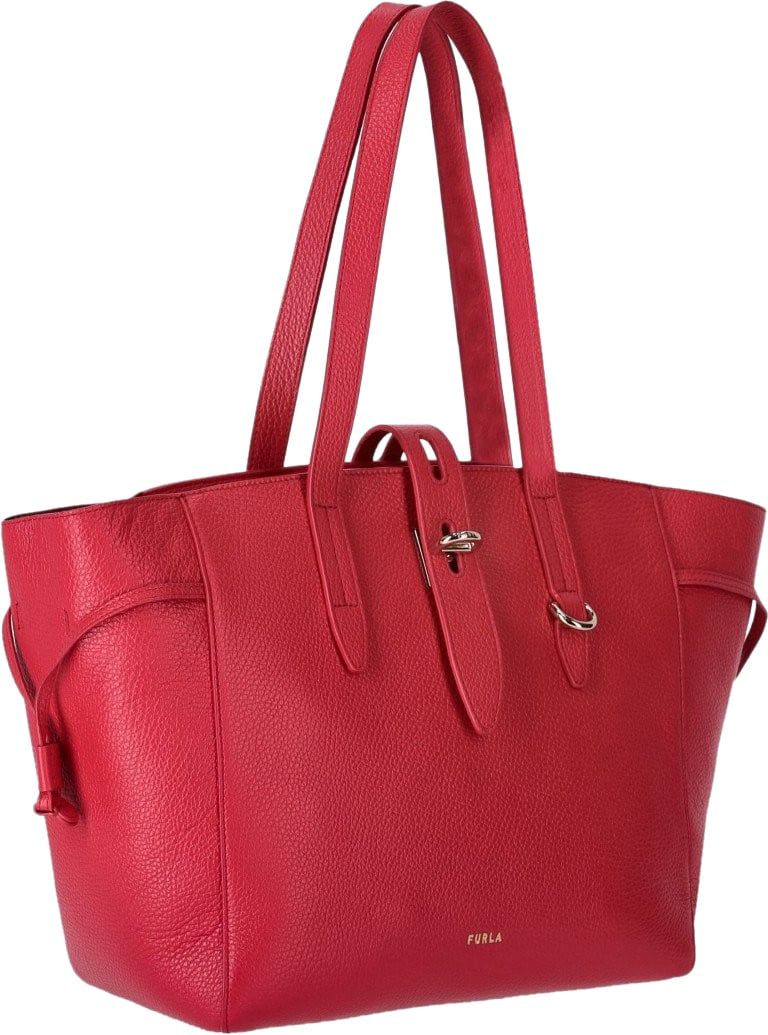 Furla Net M Red Shopping Bag Red Rood