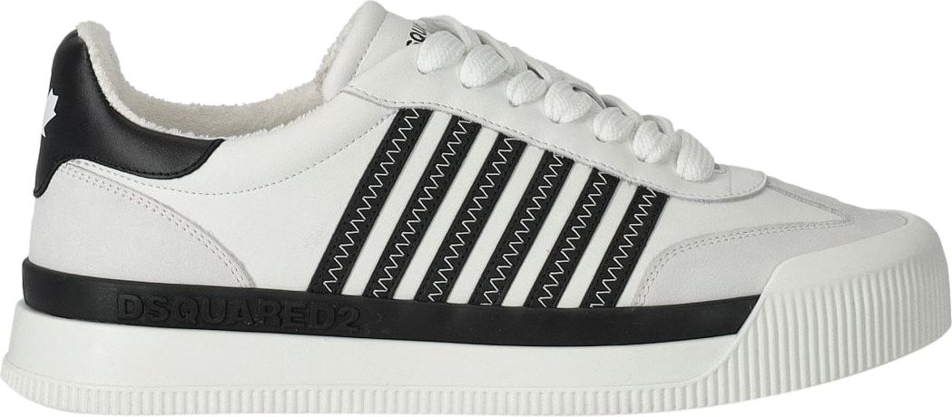 Dsquared2 New Jersey White And Black Sneaker White Wit
