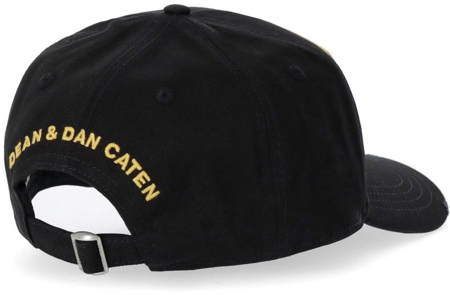 Dsquared2 D2 Logo Black Baseball Cap Black Zwart