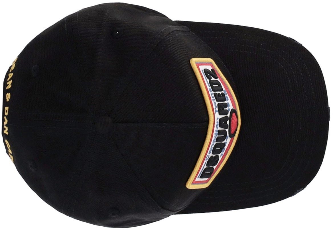 Dsquared2 D2 Logo Black Baseball Cap Black Zwart