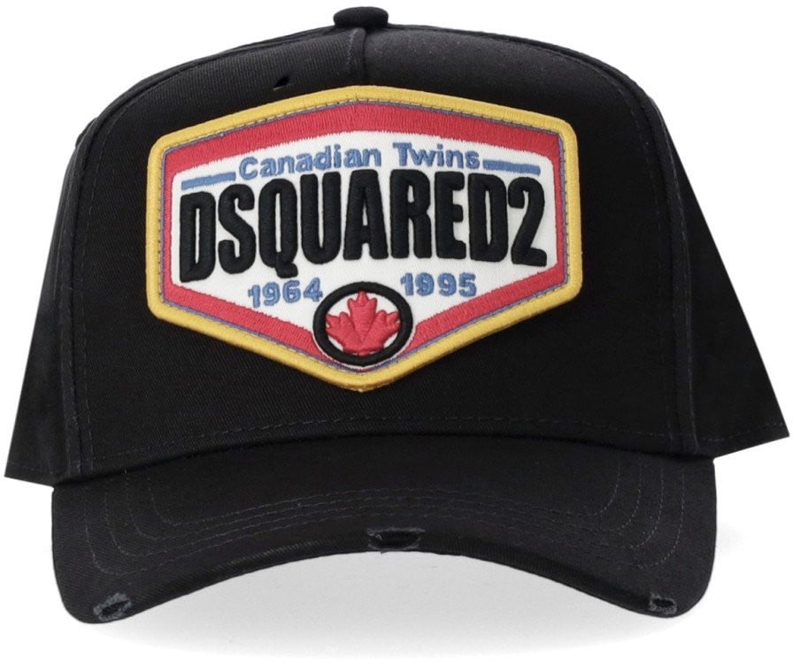 Dsquared2 D2 Logo Black Baseball Cap Black Zwart