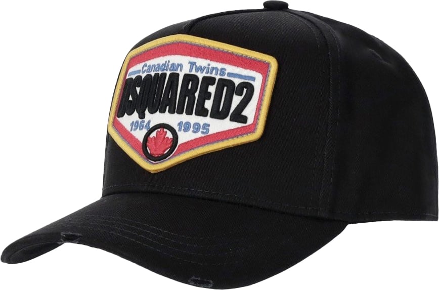Dsquared2 D2 Logo Black Baseball Cap Black Zwart