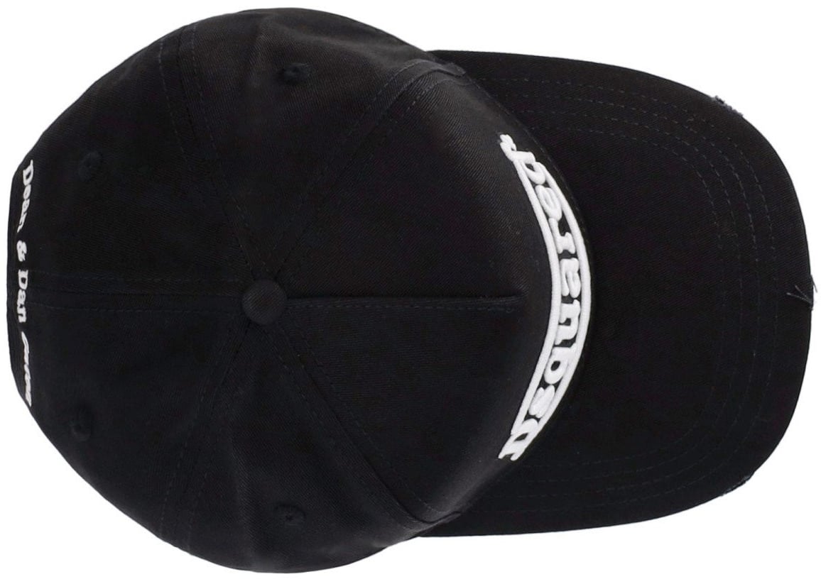 Dsquared2 Black Logo Baseball Cap Black Zwart