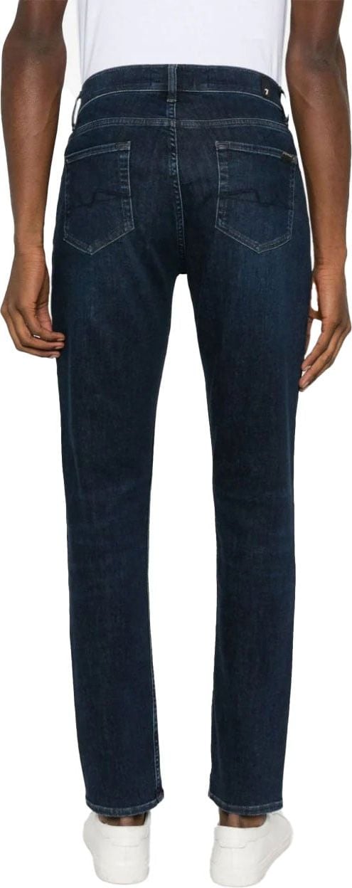7 For All Mankind Donker blauwe jeans slimmy tapered Blauw