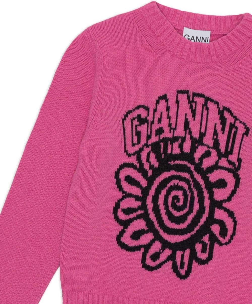 Ganni Sweaters Fuchsia Pink Roze