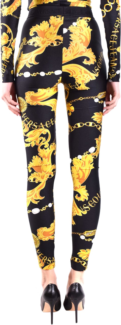 Versace Jeans Couture Chain Print Leggings Zwart