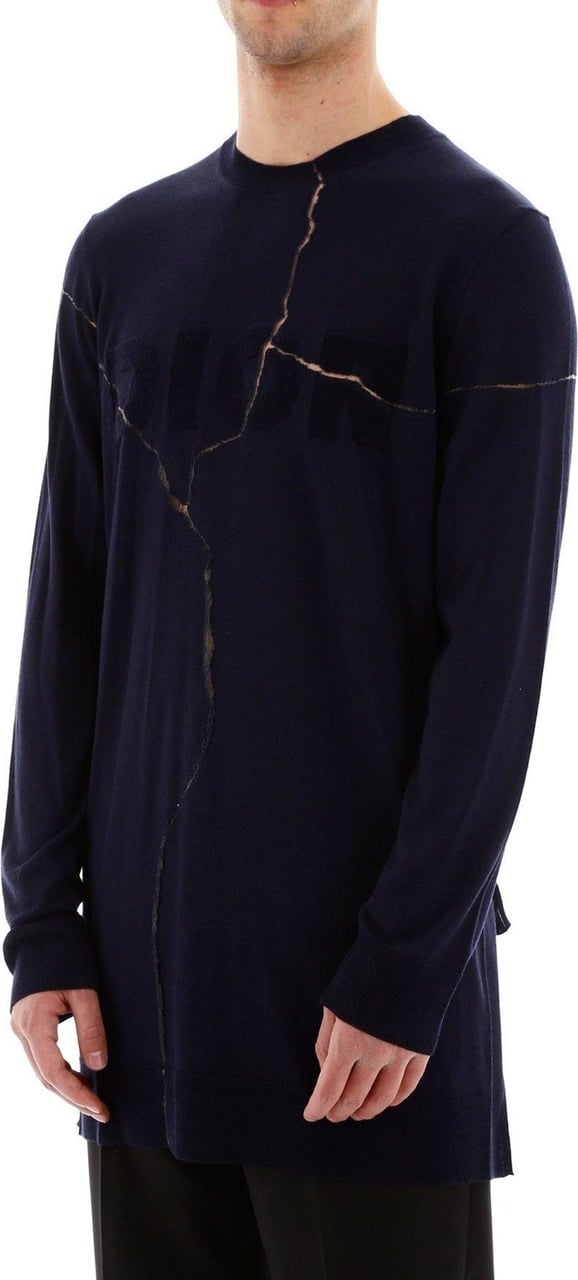 Dior Dior Asymmetrical Sweater Blauw