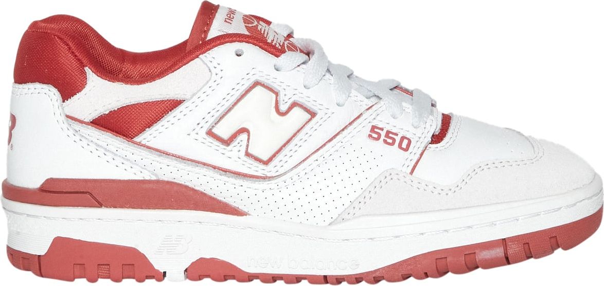 New Balance Sneakers 550 In Pelle Con Dettagli In Tessuto Rood