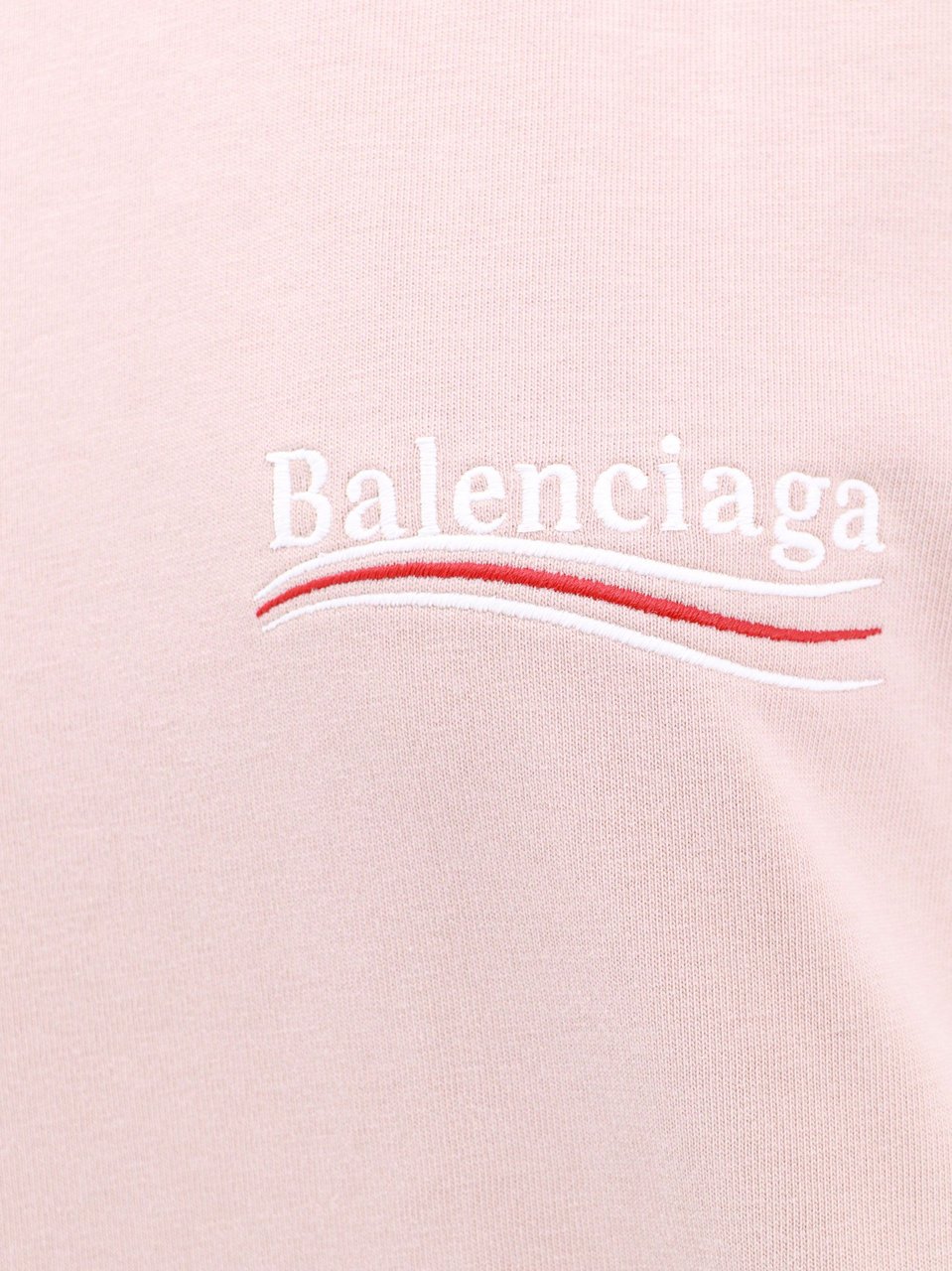 Balenciaga Cotton t-shirt with Political Campaign embroidered logo Roze