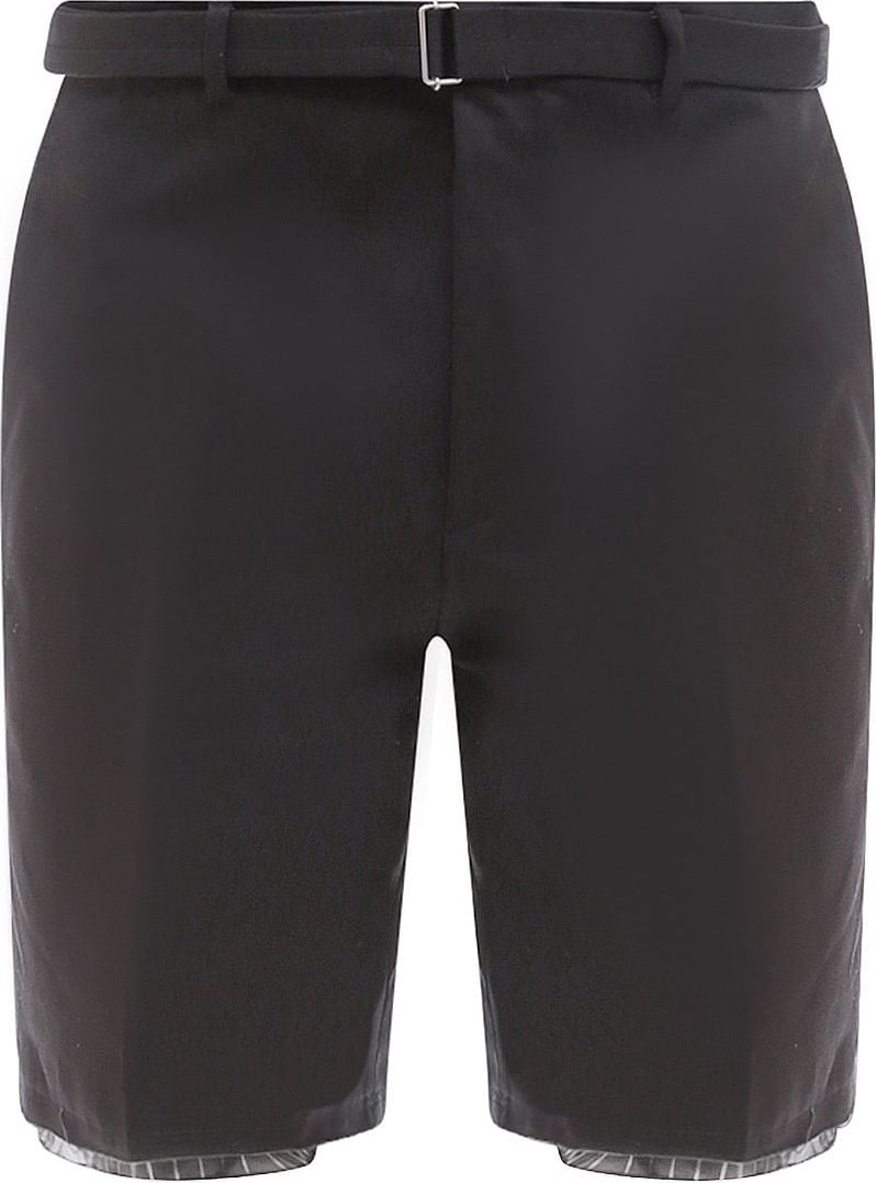 Lanvin Cotton bermuda shorts with belt Zwart