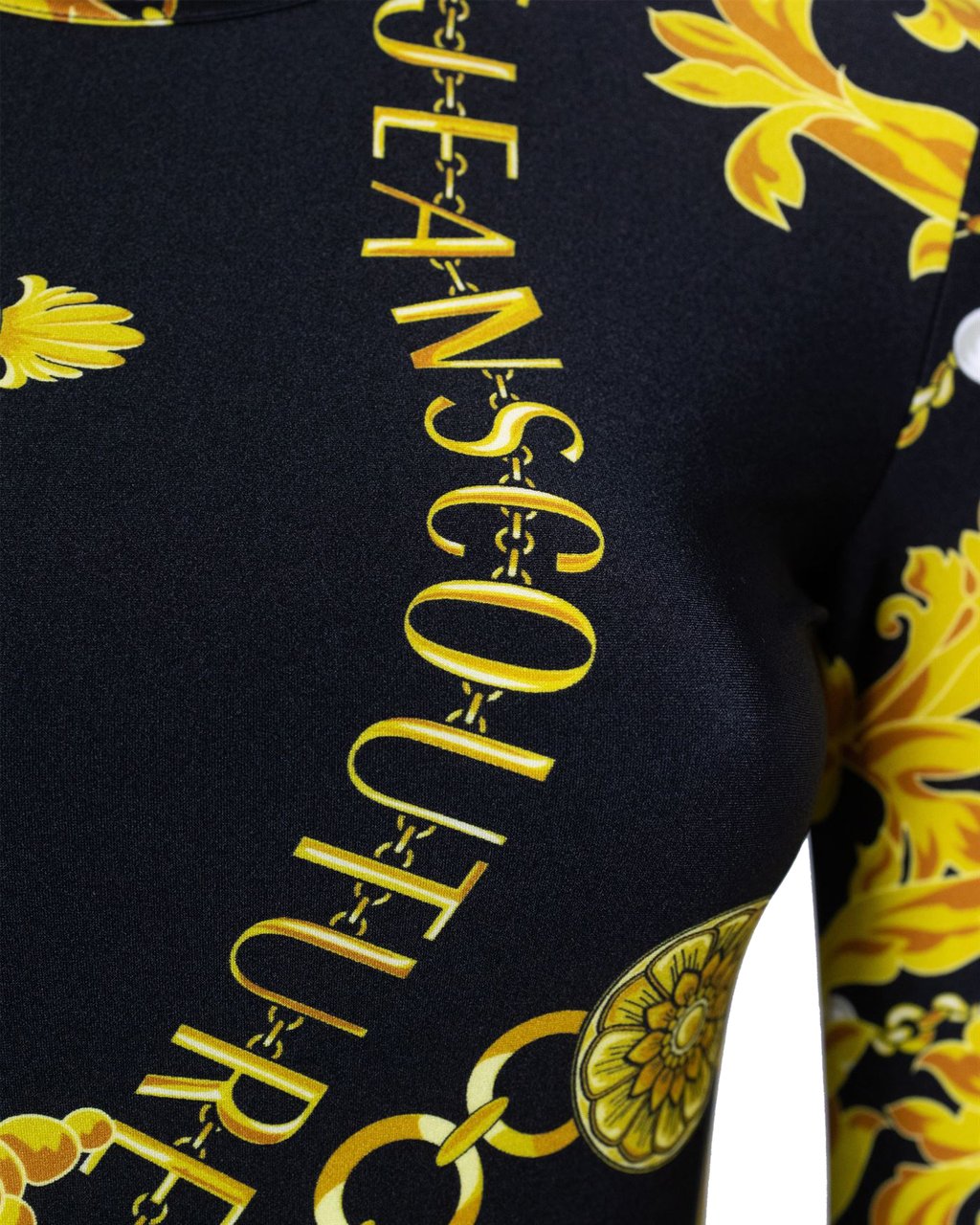 Versace Jeans Couture Chain Couture Long-Sleeved Body Zwart