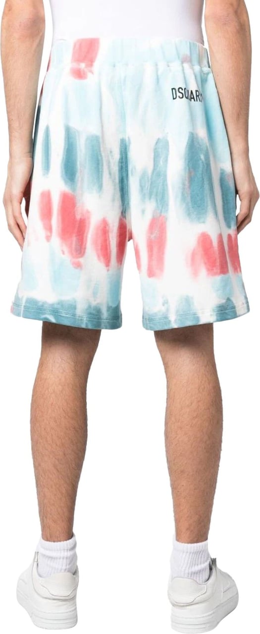 Dsquared2 Tie Dye Distressed Relax Fit Shorts Divers