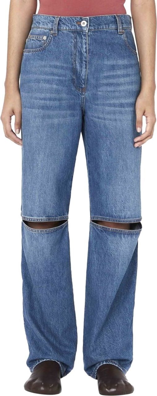 J.W. Anderson Cut Out Knee Bootcut Jeans Blauw