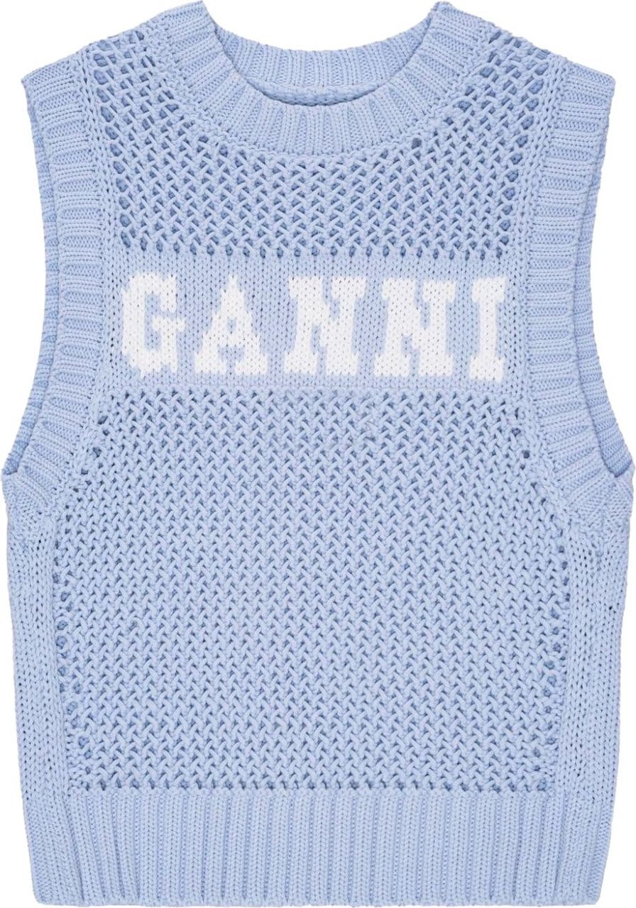 Ganni Sweaters Clear Blue Blauw