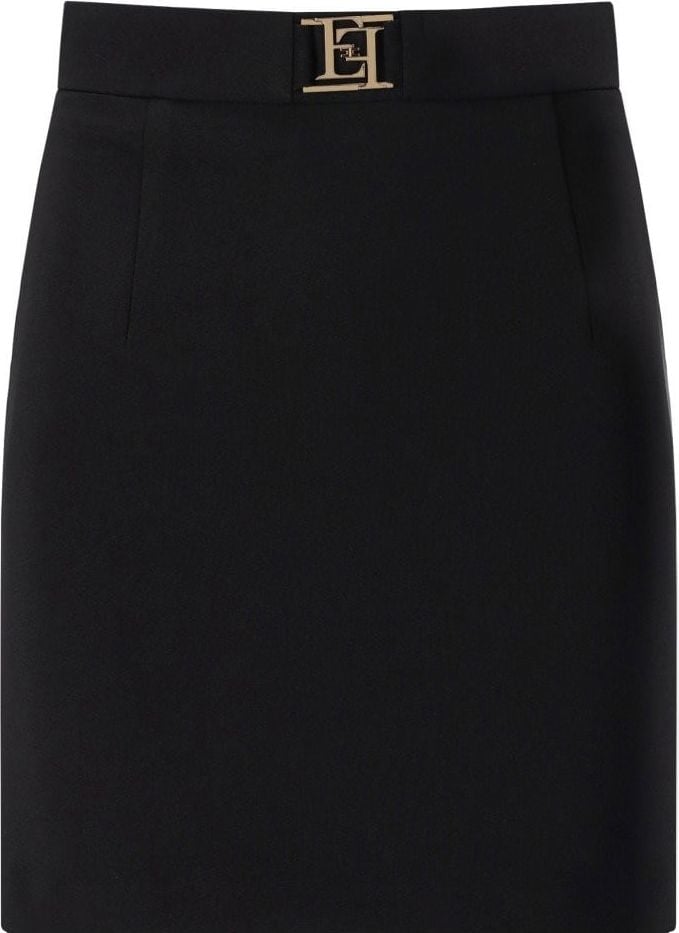 Elisabetta Franchi Black Mini Skirt Black Zwart