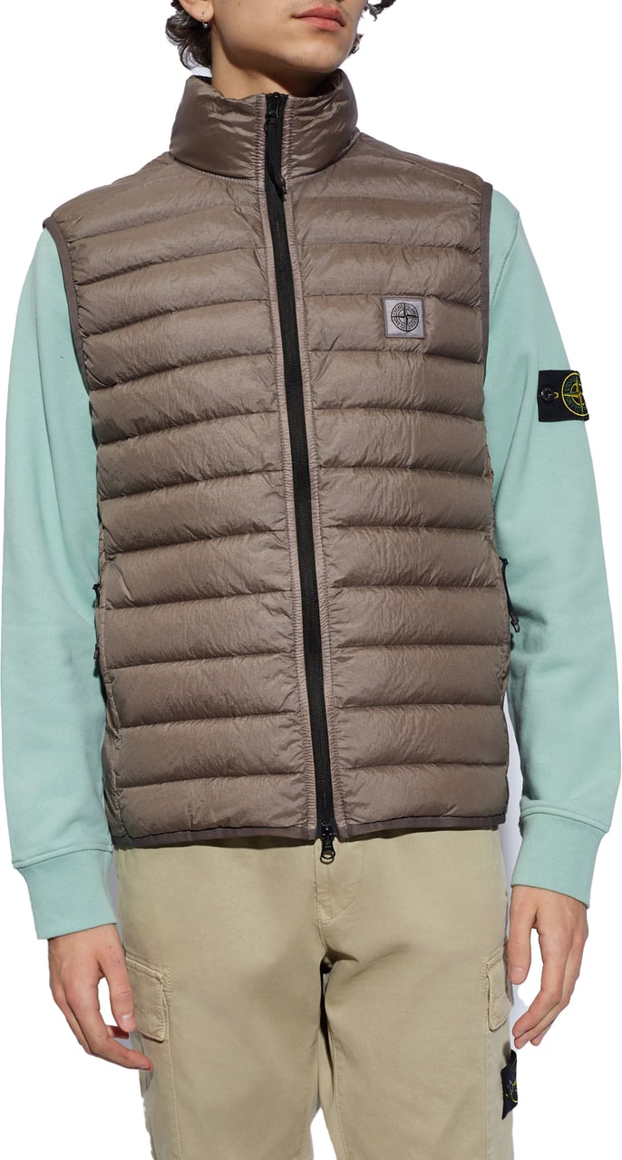 Stone Island bruin grijze bodywarmer Bruin