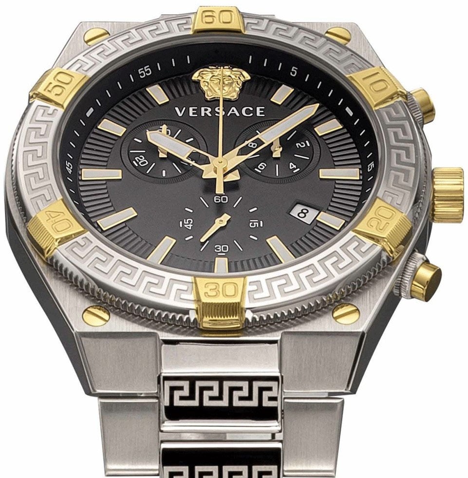 Versace VESO01123 Sporty Greca horloge 46 mm Zwart