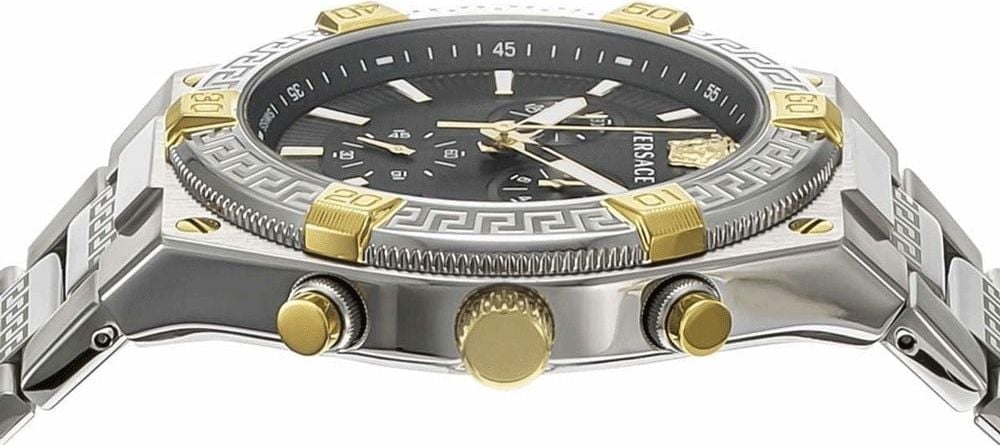 Versace VESO01123 Sporty Greca horloge 46 mm Zwart