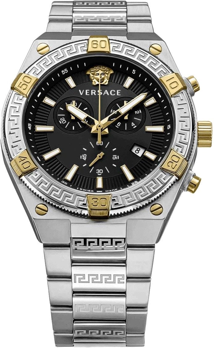 Versace VESO01123 Sporty Greca horloge 46 mm Zwart