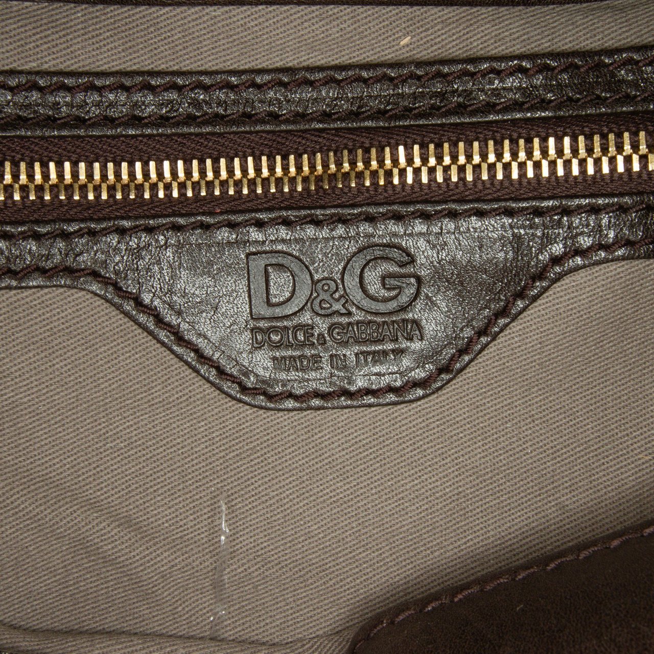 Dolce & Gabbana Leather Tote Bag Bruin