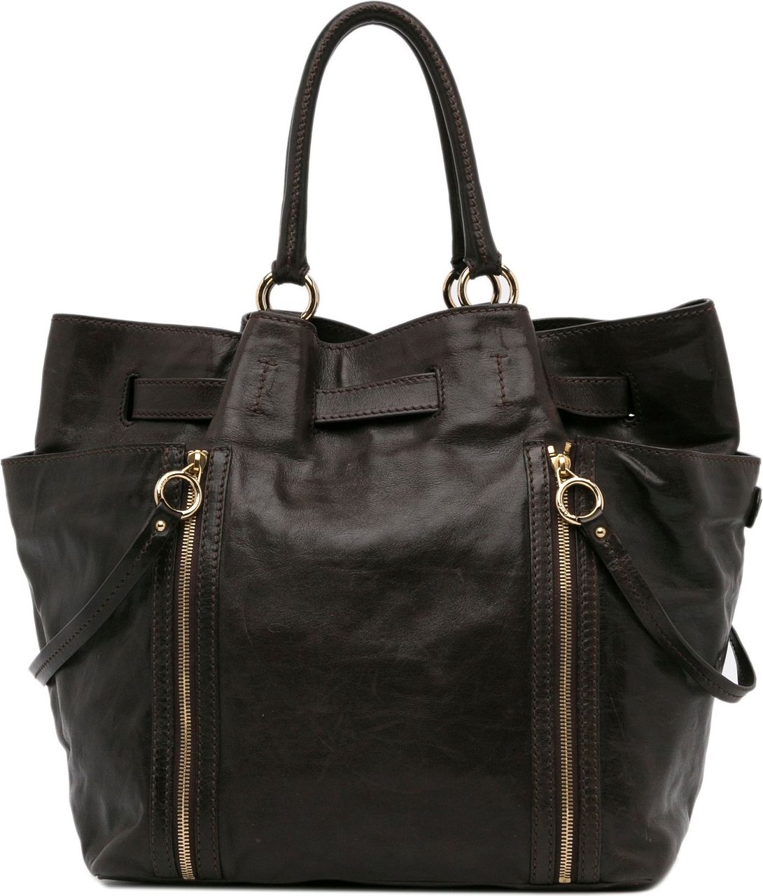 Dolce & Gabbana Leather Tote Bag Bruin