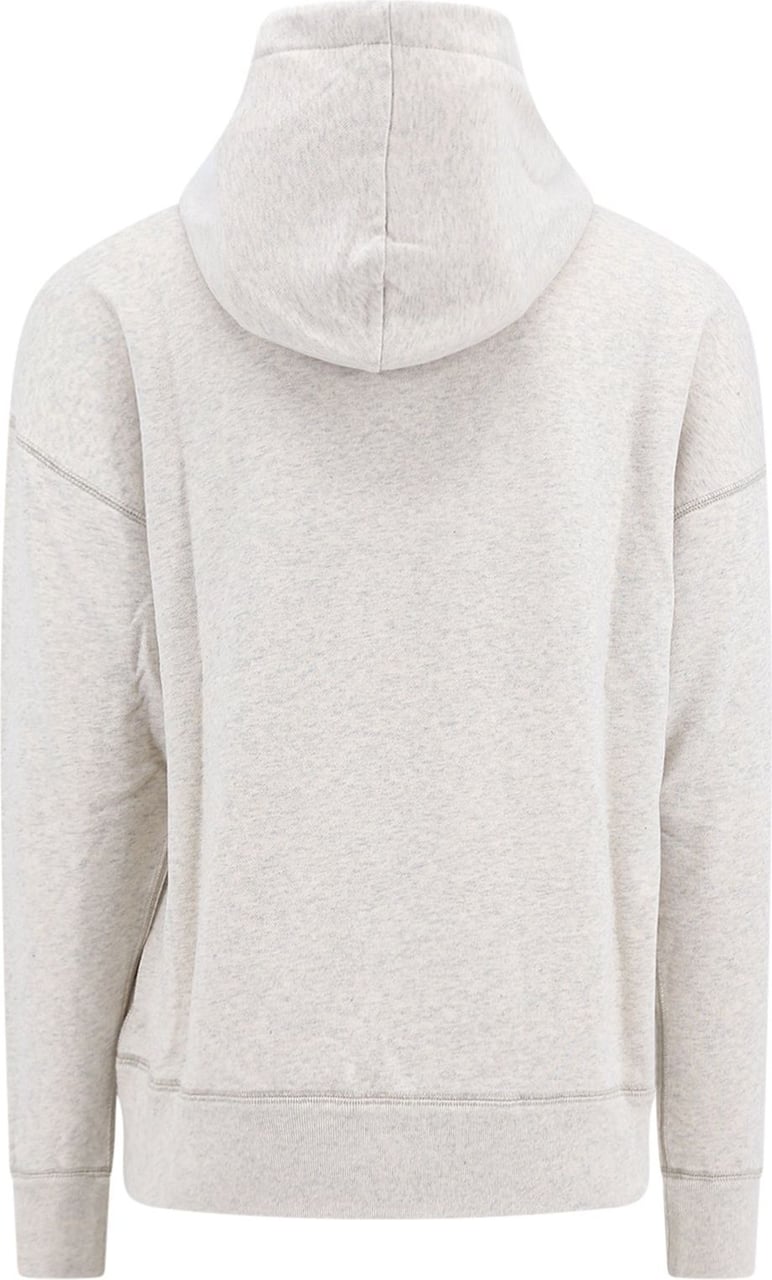Isabel Marant Organic cotton sweatshirt with flocked logo Groen