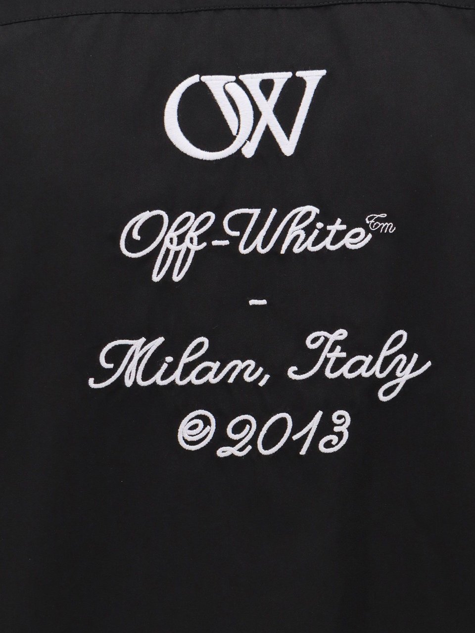 OFF-WHITE Oversize cotton shirt with Logo 23 Zwart