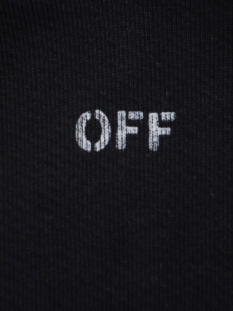 OFF-WHITE Skate cotton sweatshirt with Off print Zwart