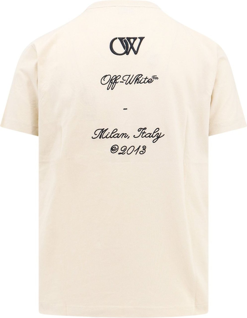 OFF-WHITE Cotton t-shirt with Logo 23 embroidery Beige