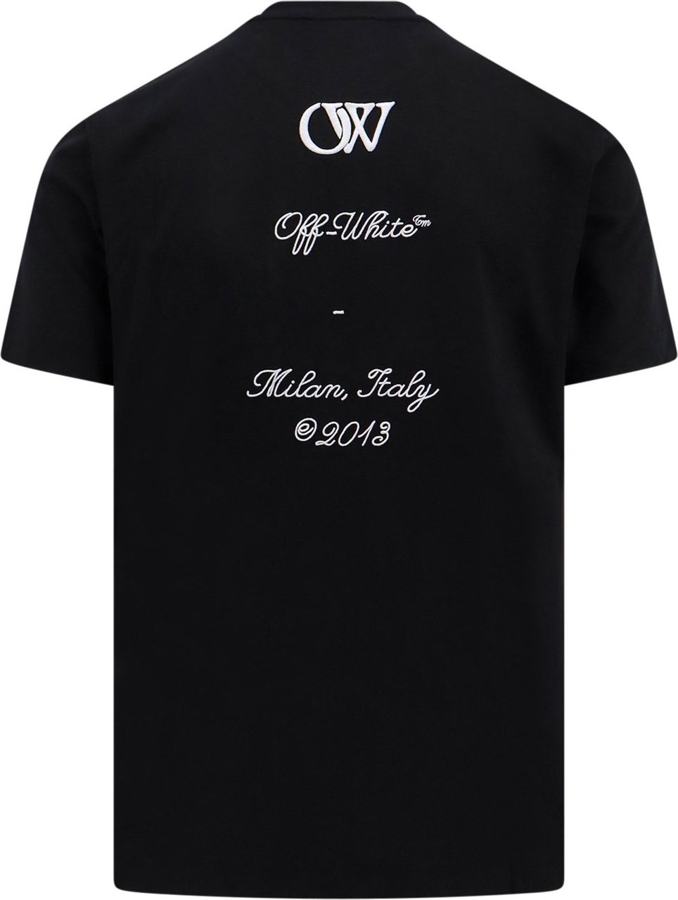 OFF-WHITE Cotton t-shirt with Logo 23 embroidery Zwart