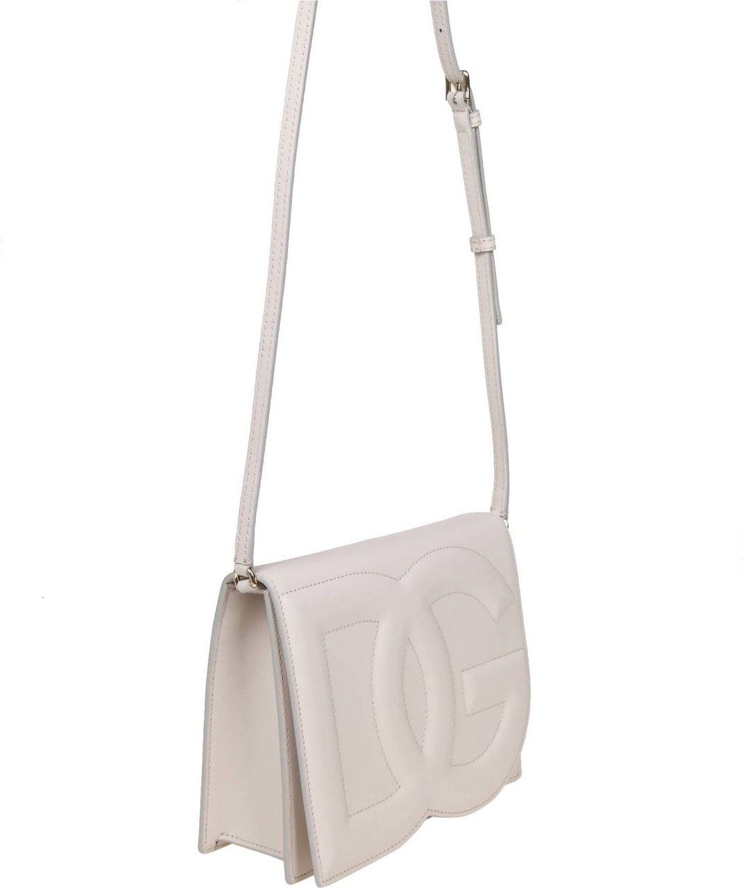 Dolce & Gabbana Dolce & gabbana crossbody bag in leather with logo Neutraal
