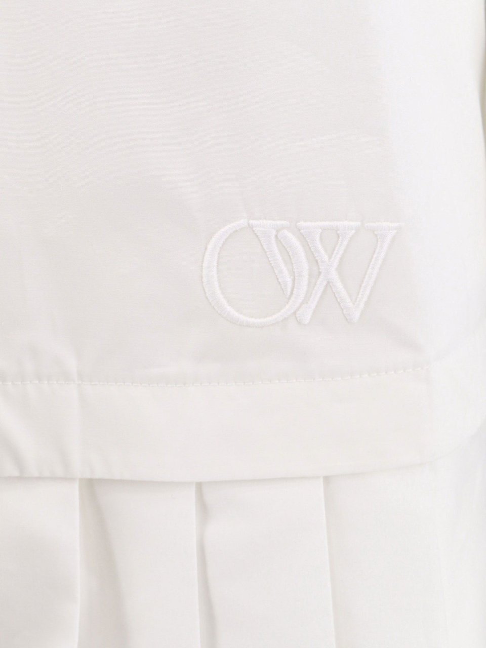 OFF-WHITE Cotton dress with embroidered logo Wit