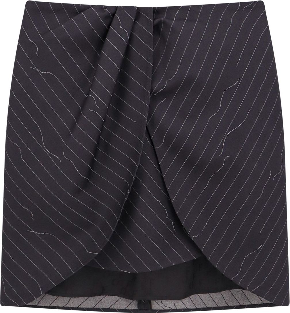 OFF-WHITE Wool blend skirt with revisited pinstriped motif Grijs