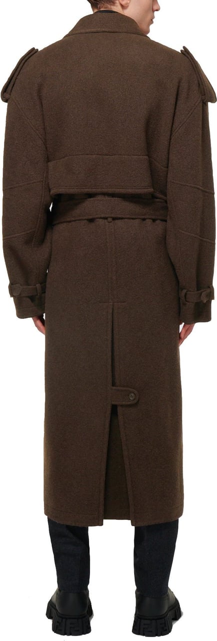 Fendi Fendi Cashmere Coat Bruin