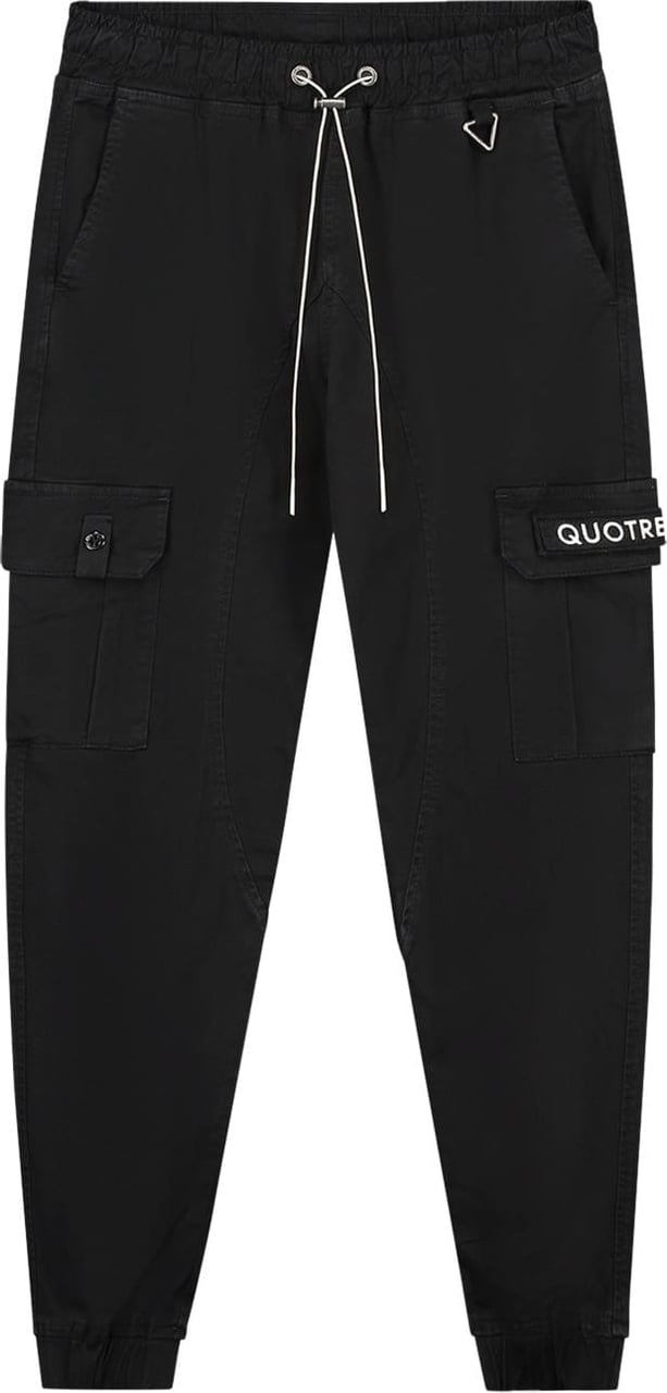 Quotrell Brockton Cargo Pants | Black Zwart