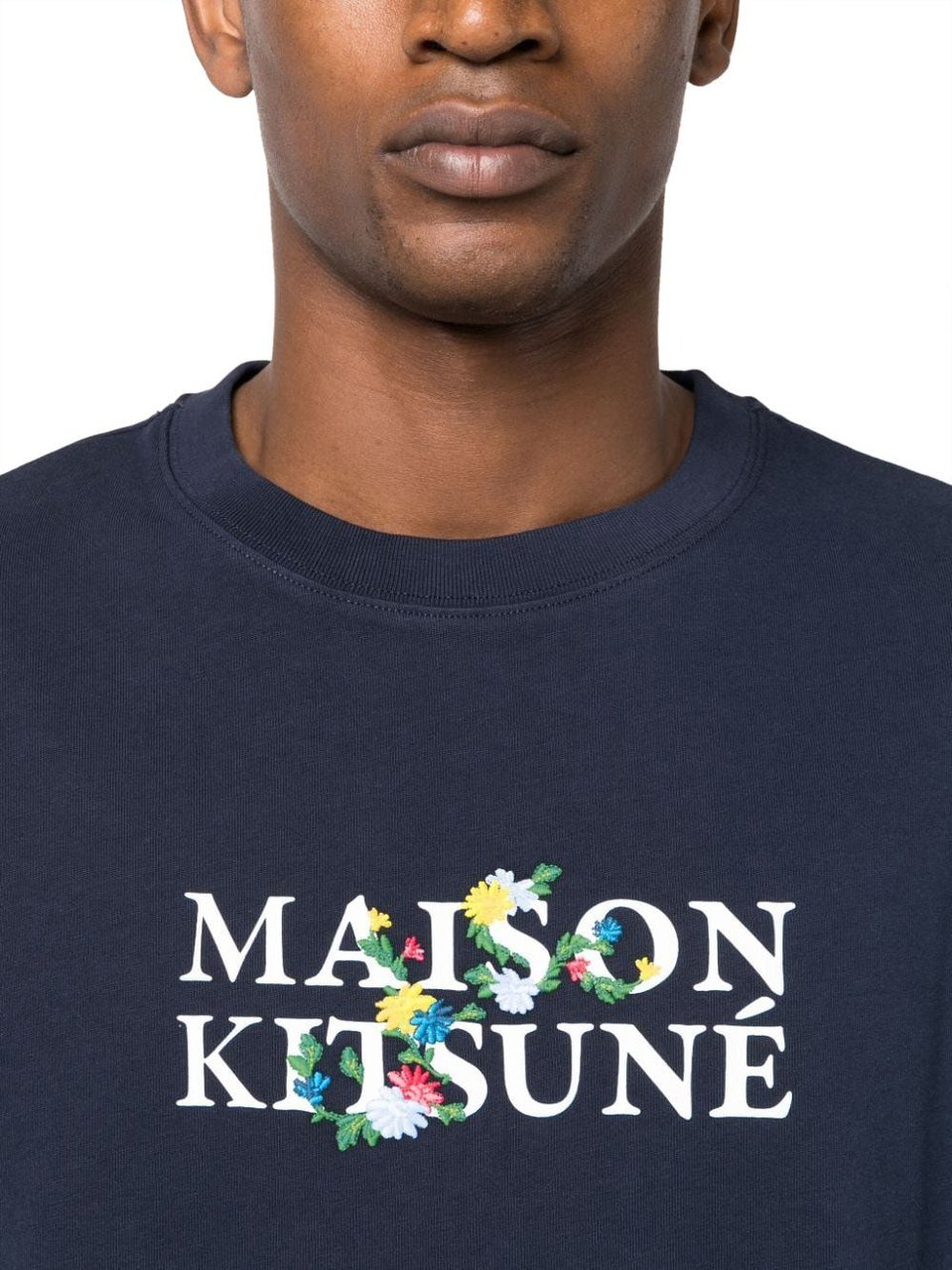 Maison Kitsuné MAISON KITSUNE' T-shirts and Polos Blue Blue Blauw