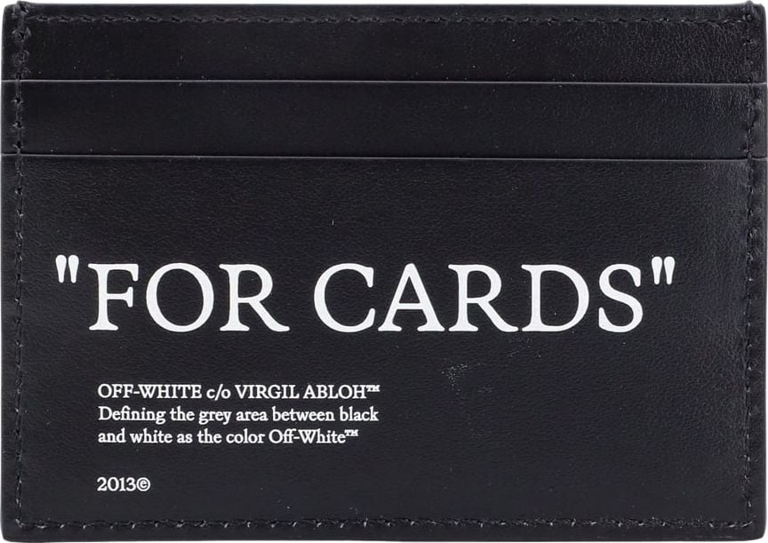 OFF-WHITE Leather card holder Zwart